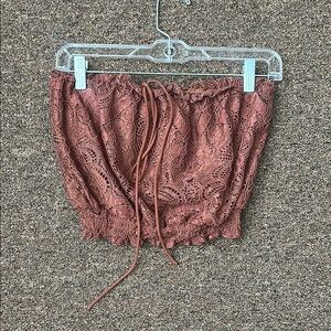 H&M Rust Lace Top